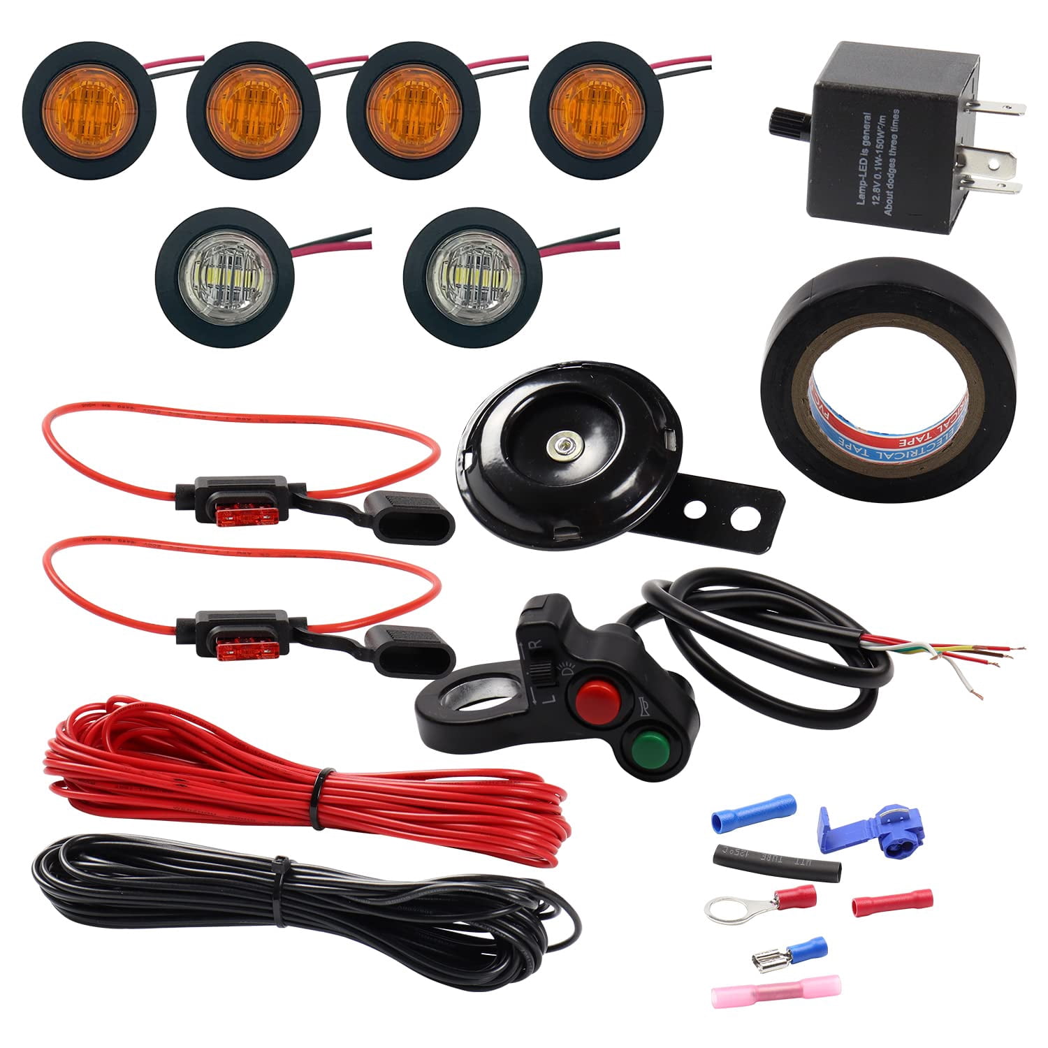 MotoParAcc SXS UTV LED Street Legal Kit, DIY Turn Signal Rocker Switch ...