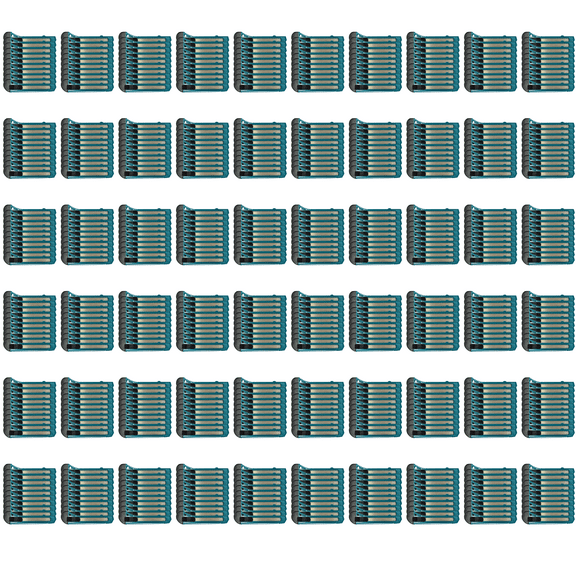 MotoProducts 600 Bulk Turquoise Retractable Utility Knife Wholesale 6 inch Manual Lock Box Cutter Snap Off Blade