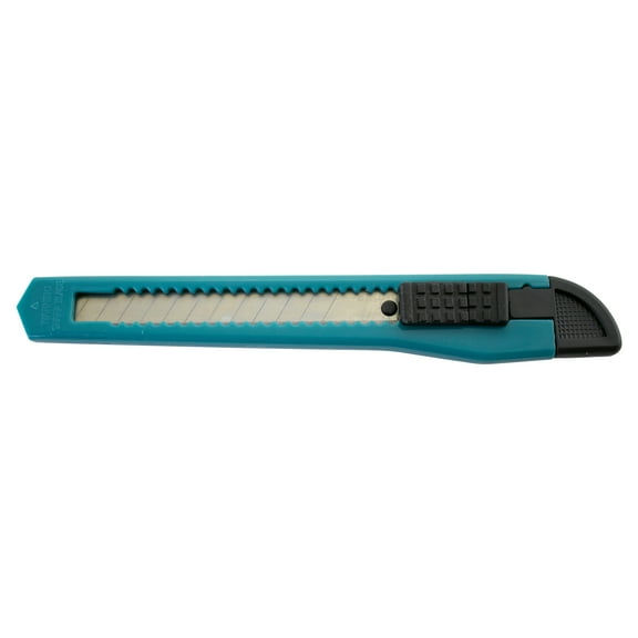 MotoProducts Turquoise Blue Small Retractable Utility Knife Wholesale 5 inch Manual Lock Box Cutter Snap Off Blade