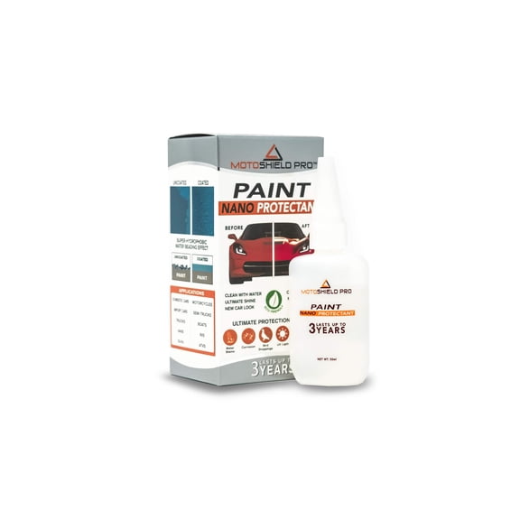 MotoShield Pro 9H Ceramic Paint Protectant [Protects Paint + Creates Hydrophobic Surface] For Cars, Motorbikes, and RVs - 50ml