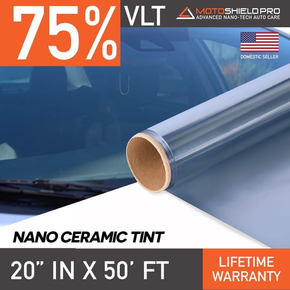 MotoShield Pro Nano Ceramic Window Tint - 20" in x 50' ft Roll + Lifetime Warranty