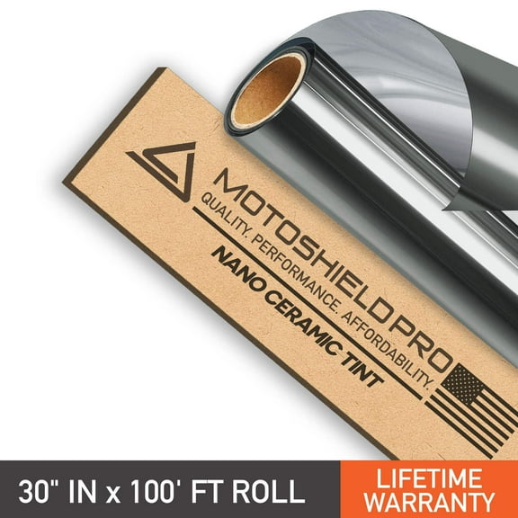 MotoShield Pro Nano Ceramic Window Tint - 30" in x 100' ft Roll + Lifetime Warranty