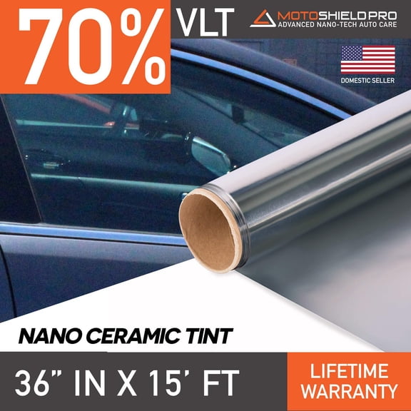 MotoShield Pro Nano Ceramic Window Tint - 36" in x 15' ft Roll + Lifetime Warranty