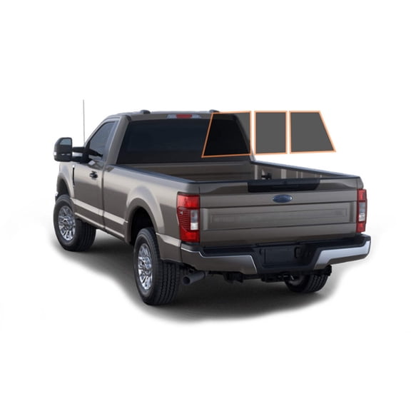 MotoShield Pro Premium Professional 2mil Ceramic Window Tint Film for 2015-2021 Ford F150 Standard Cab (3pc Rear Windshield 5%) + Lifetime Warranty