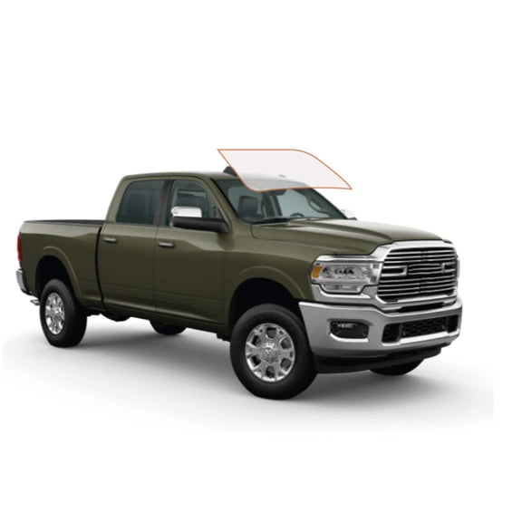 MotoShield Pro Premium Professional 2mil Precut Ceramic Window Tint Film for 2009-2018 Dodge Ram 1500 Quad Cab (Front Windshield 50%) + Lifetime Warranty