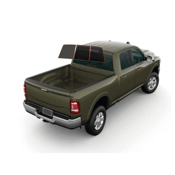MotoShield Pro Premium Professional 2mil Precut Ceramic Window Tint Film for 2009-2021 Dodge Ram 2500 Crew Cab  (3pc Rear Windshield 15%) + Lifetime Warranty
