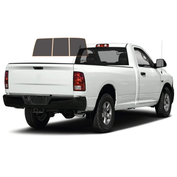 MotoShield Pro Premium Professional 2mil Precut Ceramic Window Tint Film for 2010-2018 Dodge Ram 1500 Standard Cab  (3pc Rear Windshield 5%) + Lifetime Warranty