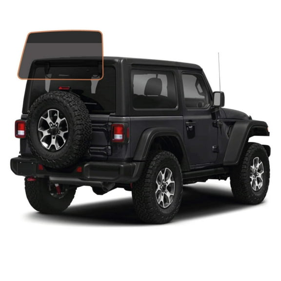 MotoShield Pro Premium Professional 2mil Precut Ceramic Window Tint Film for 2011-2017 Jeep Wrangler 2 Door Hard Top (Solid Rear Windshield 25%) + Lifetime Warranty