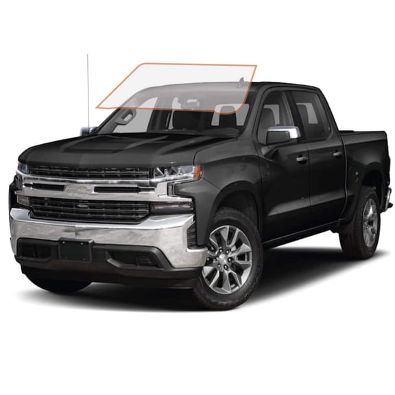 MotoShield Pro Premium Professional 2mil Precut Ceramic Window Tint Film for 2014-2018 Chevrolet Silverado 1500 Crew Cab  (Front Windshield 50%) + Lifetime Warranty