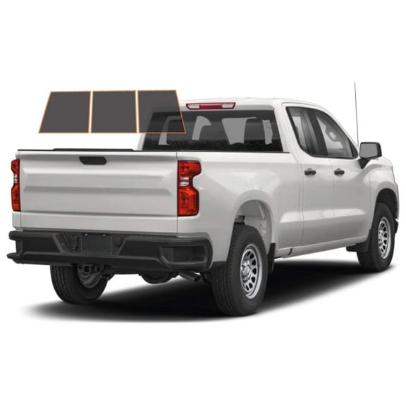 MotoShield Pro Premium Professional 2mil Precut Ceramic Window Tint Film for 2014-2018 Chevrolet Silverado 1500 Double Cab (3pc Rear Windshield 5%) + Lifetime Warranty