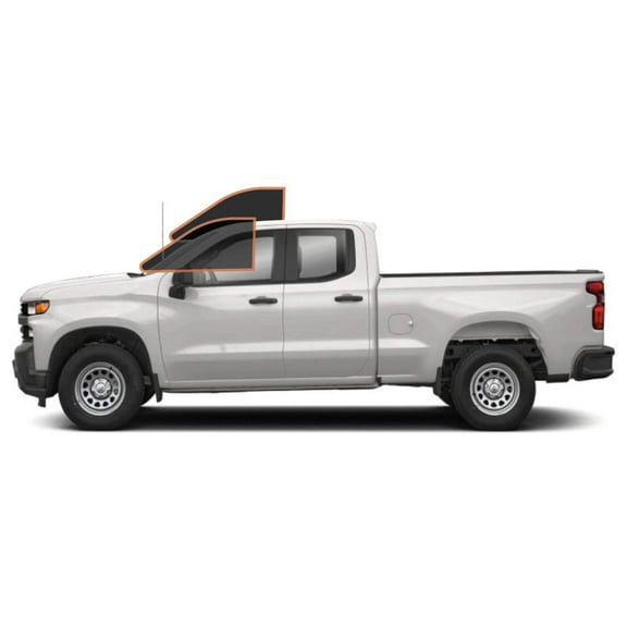 MotoShield Pro Premium Professional 2mil Precut Ceramic Window Tint Film for 2014-2018 Chevrolet Silverado 1500 Double Cab  (Front Driver/Passenger 25%) + Lifetime Warranty