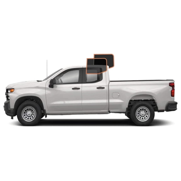 MotoShield Pro Premium Professional 2mil Precut Ceramic Window Tint Film for 2014-2018 Chevrolet Silverado 1500 Double Cab  (Rear Driver/ Passenger 5%) + Lifetime Warranty
