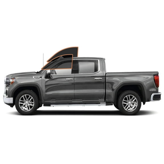 MotoShield Pro Premium Professional 2mil Precut Ceramic Window Tint Film for 2014-2018 GMC Sierra 1500 Crew Cab (Front Driver/Passenger 15%) + Lifetime Warranty