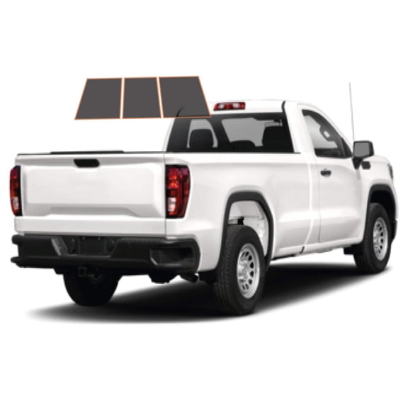MotoShield Pro Premium Professional 2mil Precut Ceramic Window Tint Film for 2014-2019 GMC Sierra 1500 Standard Cab (3pc Rear Windshield 5%) + Lifetime Warranty