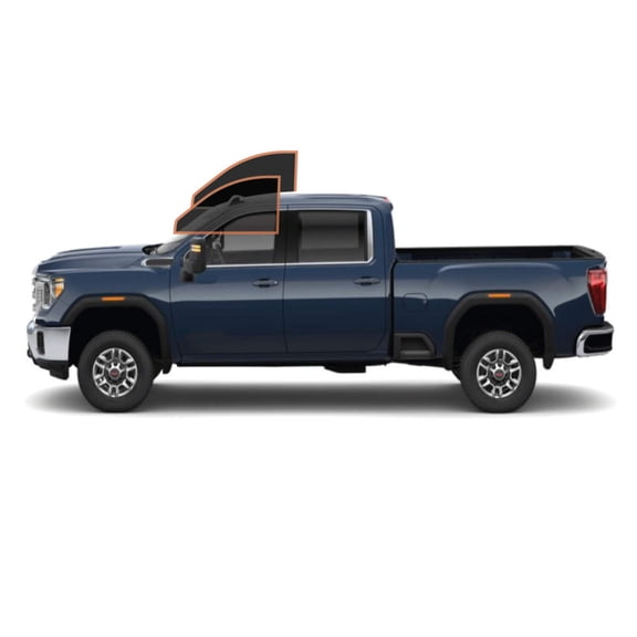 MotoShield Pro Premium Professional 2mil Precut Ceramic Window Tint Film for 2015-2019 GMC Sierra 2500 Crew Cab  (Front Driver/Passenger 25%) + Lifetime Warranty