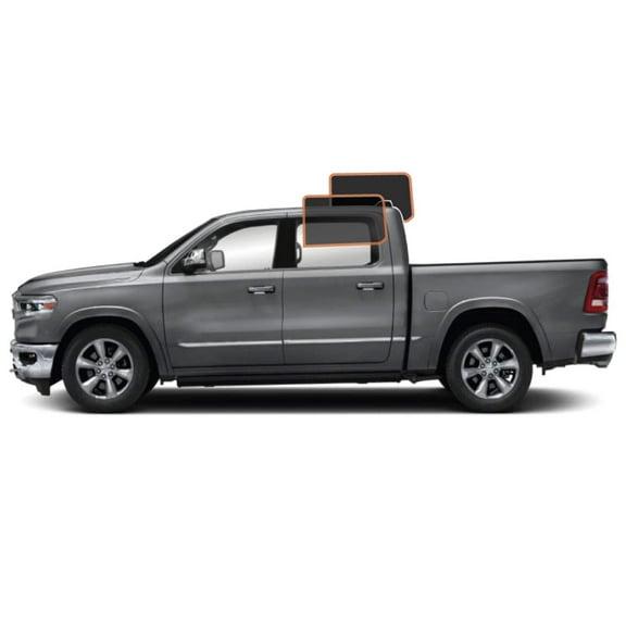 MotoShield Pro Premium Professional 2mil Precut Ceramic Window Tint Film for 2019-2021 Dodge Ram 1500 Crew Cab (Rear Driver/ Passenger 15%) + Lifetime Warranty