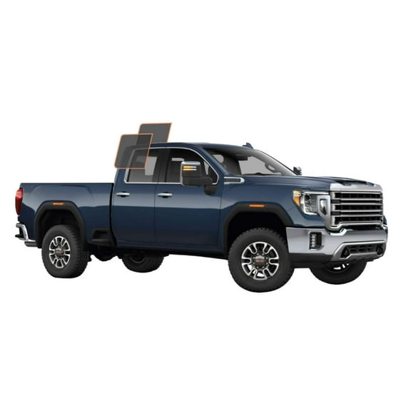 MotoShield Pro Premium Professional 2mil Precut Ceramic Window Tint Film for 2020-2021 GMC Sierra 2500 Double Cab (Rear Driver/ Passenger 15%) + Lifetime Warranty
