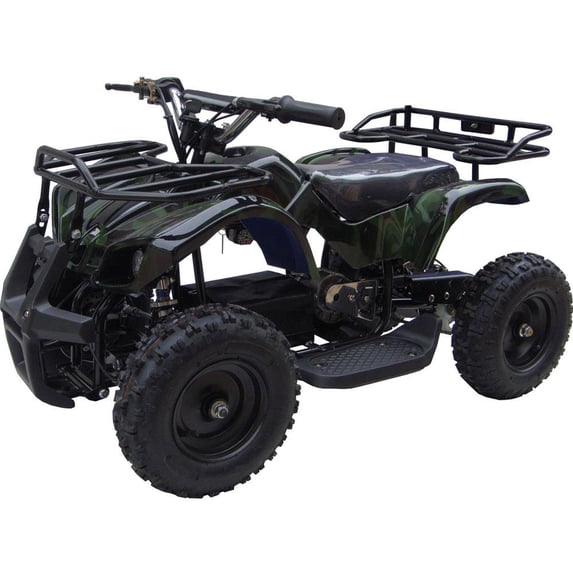 MotoTec 24V Kids Battery Powered ATV Four Wheeler V4 Camo Green