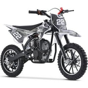 MotoTec 40cc Demon Kids Gas Dirt Bike 4-Stroke Motorcycle Pit Bike White