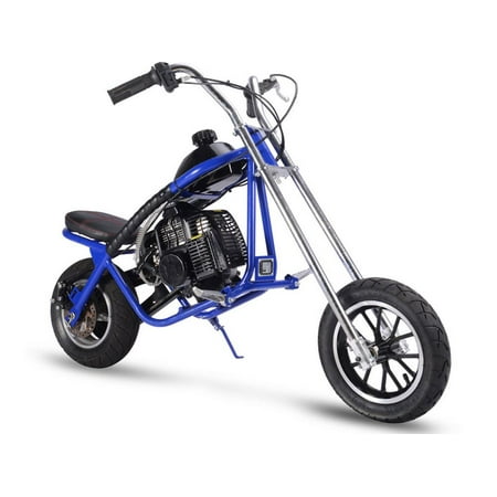 MotoTec 49cc Kids Gas Powered Mini Chopper Blue