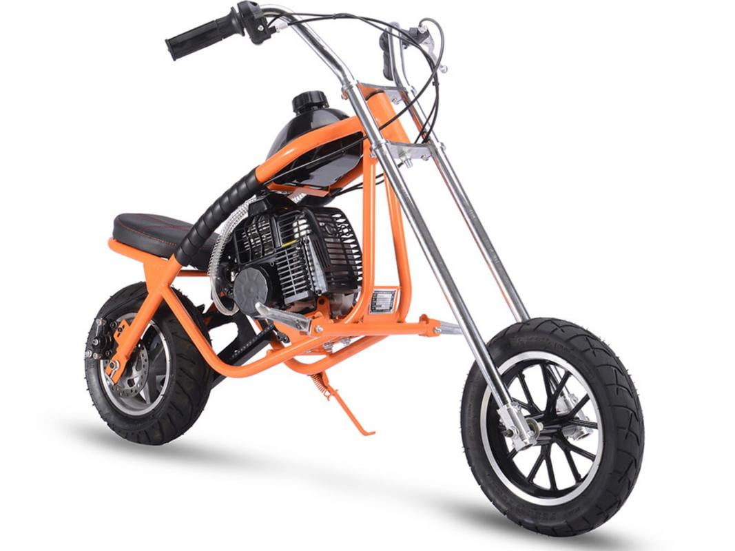 MotoTec 49cc Kids Gas Powered Mini Chopper Orange - Walmart.com