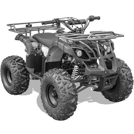 MotoTec Bull 125cc 4-Stroke Kids ATV with Front and Rear Racks