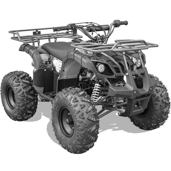 MotoTec Bull 125cc 4-Stroke Kids ATV with Front and Rear Racks