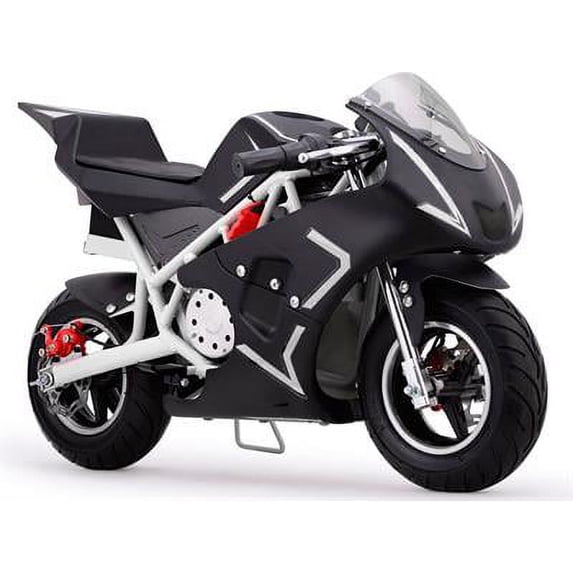 MotoTec Cali 36v Electric Pocket Bike Mini Motorcycle White