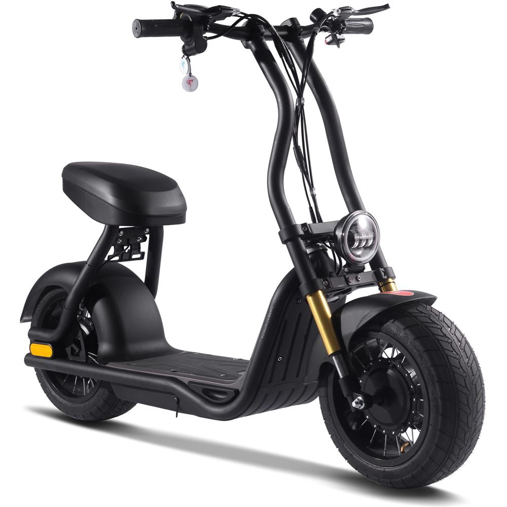 MotoTec MT-Diablo-48v-1000w-Black 1000W 48V Diablo Lithium Electric Scooter, Black