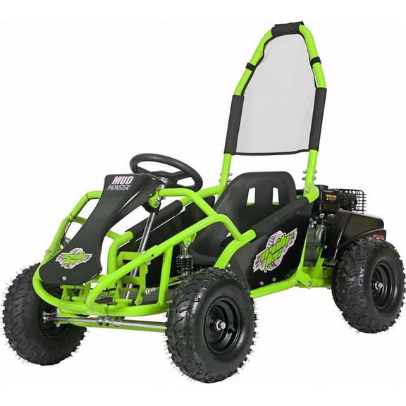 MotoTec MT-GK-Mud-98cc-Green 98cc Mud Monster Full Suspension Go Kart, Green