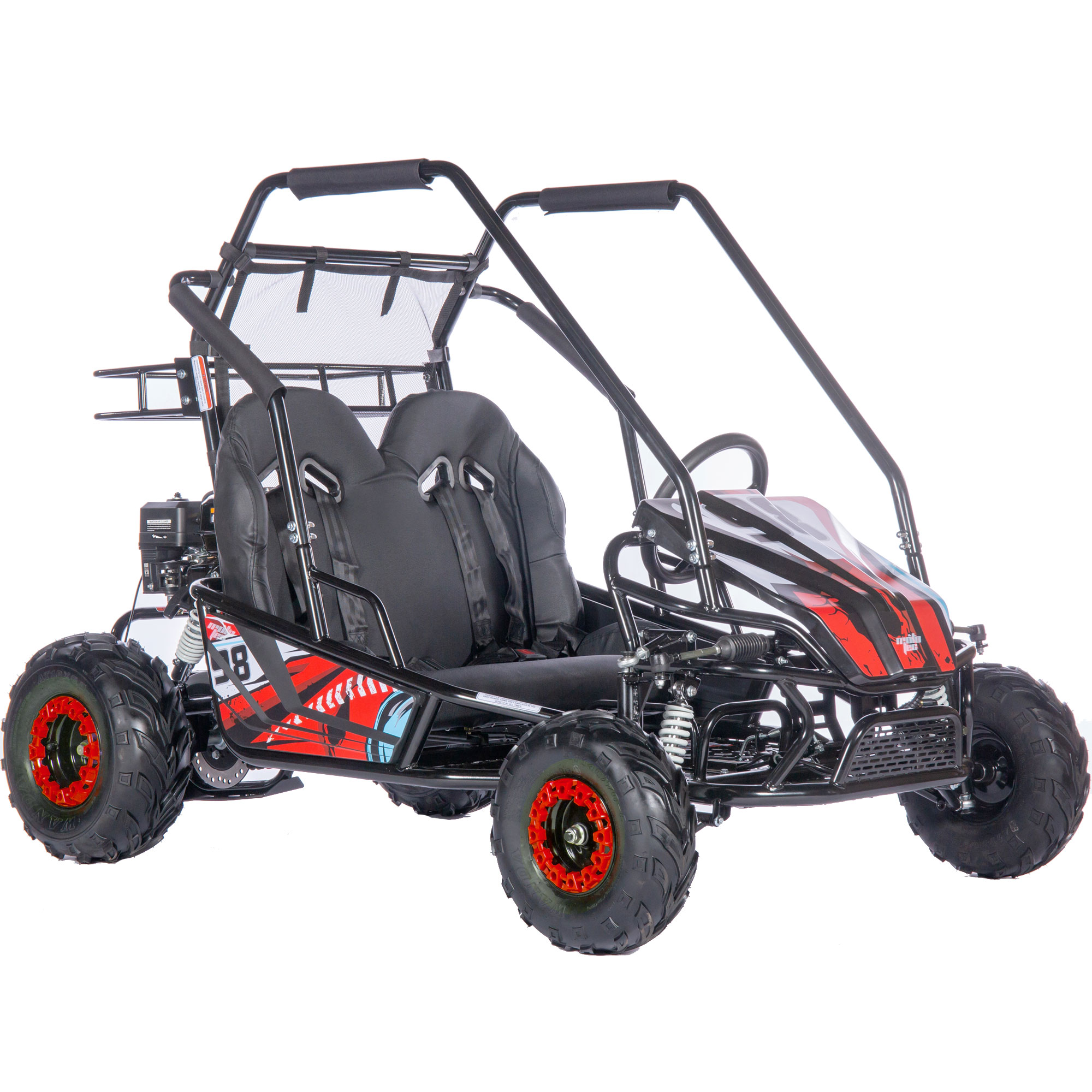 MotoTec Mud Monster XL 212cc 2 Seat Go Kart Full Suspension Red - image 1 of 8