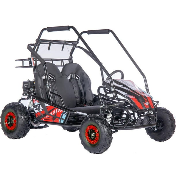 MotoTec Mud Monster XL 212cc 2 Seat Go Kart Full Suspension Red ...