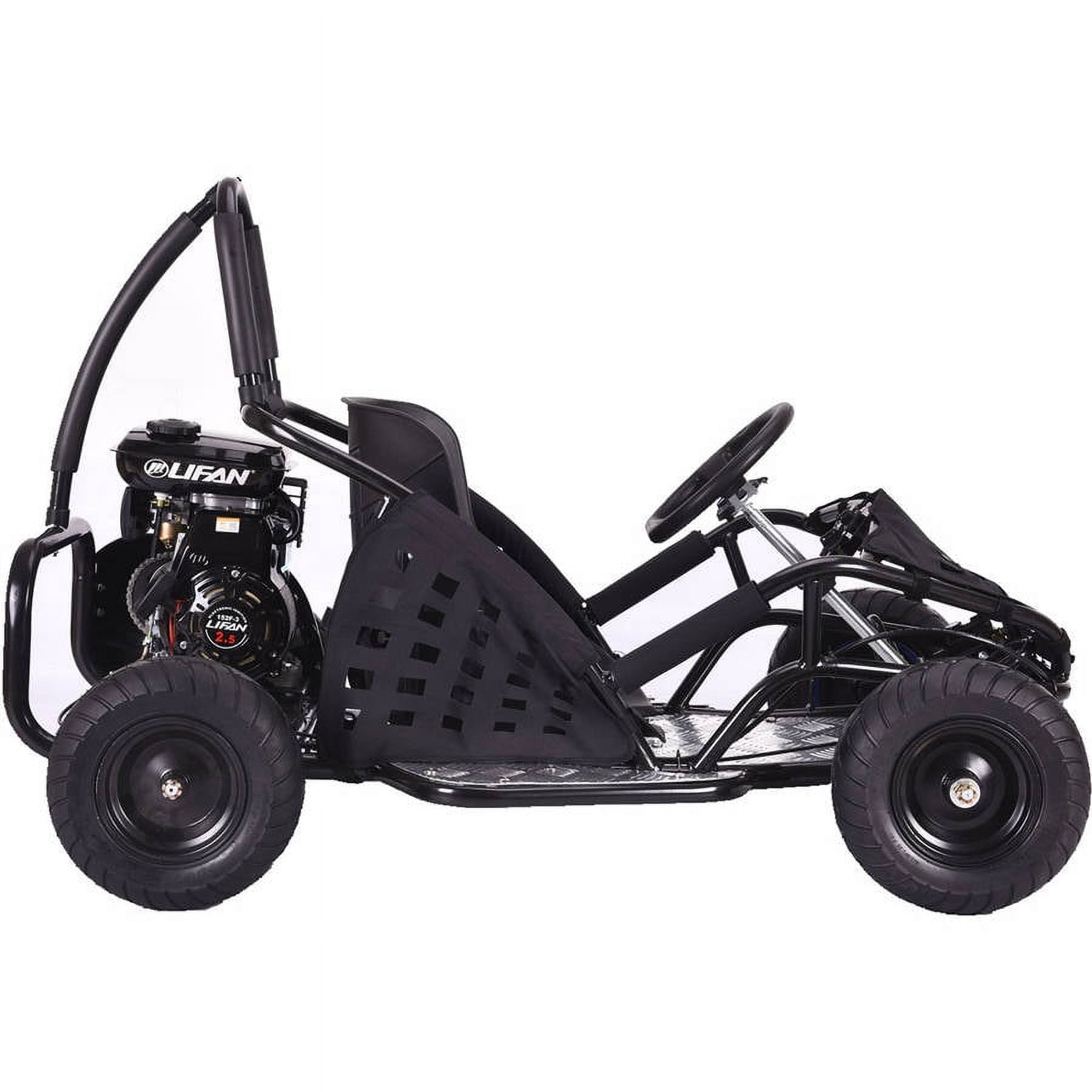 MotoTec Off Road Kids Gas Powered Go Kart 79cc Black 