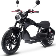 MotoTec Raven 60v 30ah 2500w Lithium Electric Cafe Motorcycle Black