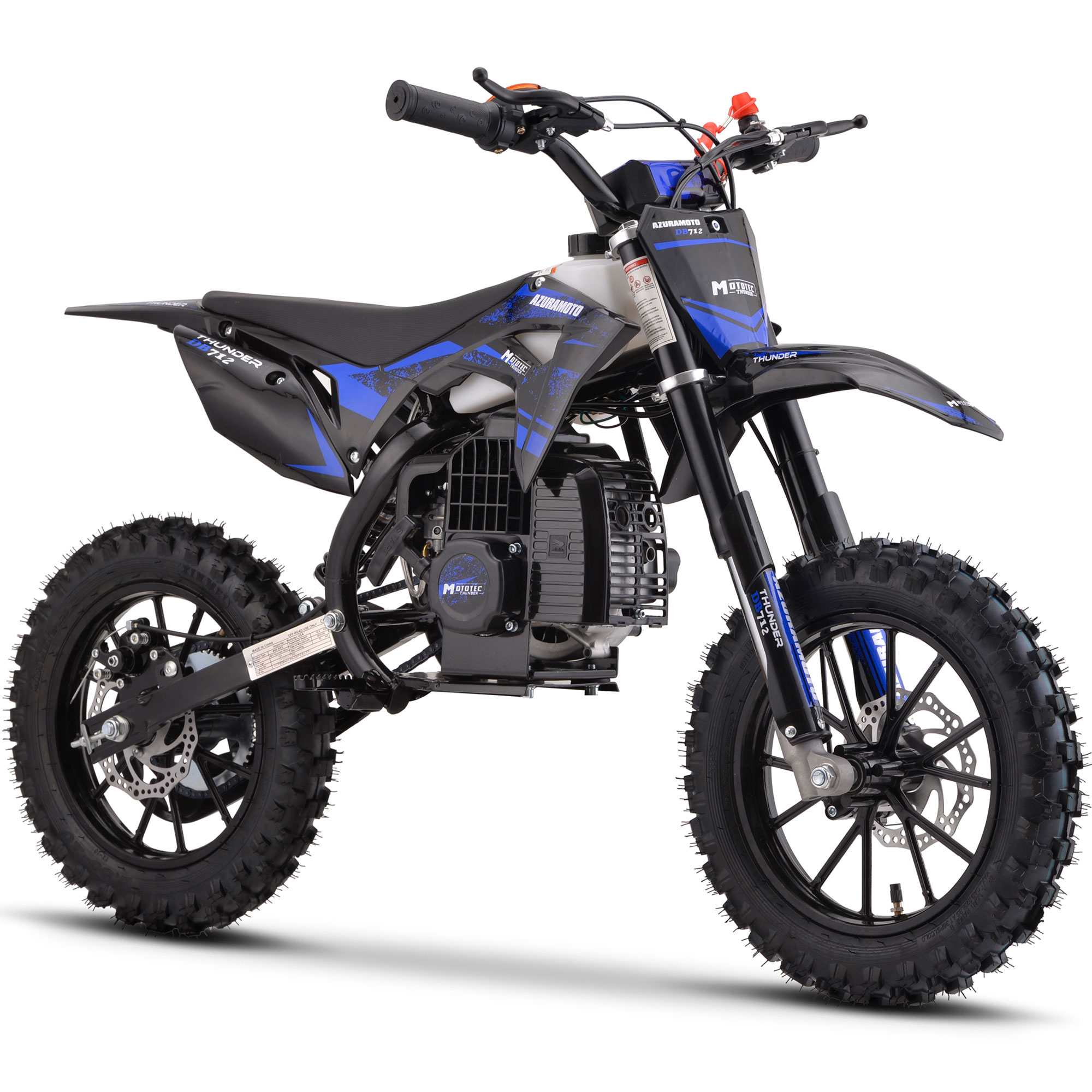 MotoTec Thunder 50cc 2 Stroke Gas Powered Youth Mini Dirt Bike Blue MotoTec Thunder 50cc 2 Stroke Gas Powered Youth Mini Dirt Bike Blue