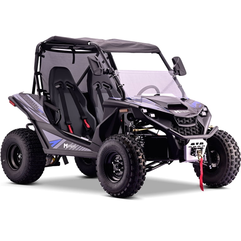 MotoTec Titan 200cc 4-Stroke Gas UTV Side by Side Blue - Walmart.com