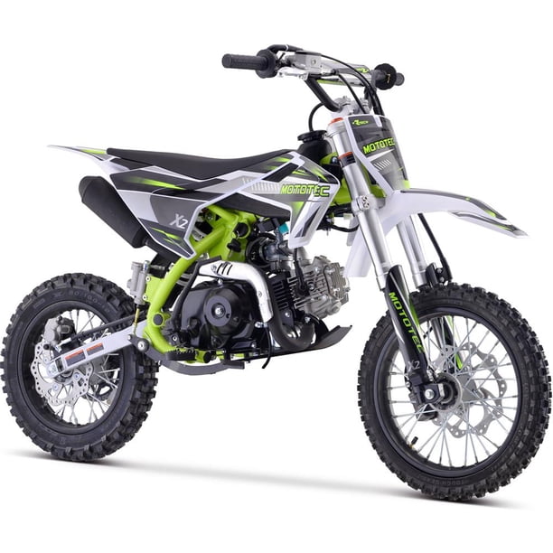 MotoTec X2 110cc 4-Stroke Mini Automatic Gas Dirt Bike for Kids 