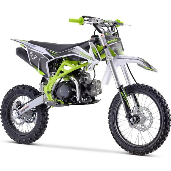 MotoTec X3 125cc 4-Stroke Gas Dirt Bike, Green