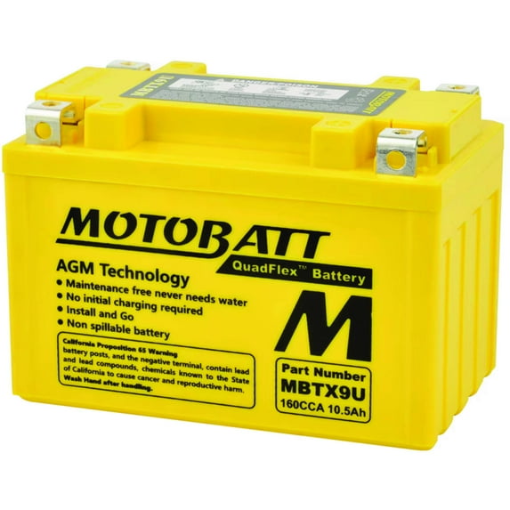 Motobatt Battery For Aeon Cobra 180 Roadster 2003, Cobra 180 Overland; MBTX9U