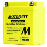 Motobatt Battery for Honda MBX50 1983-1986, MBX80 1984-1986, NS50F 1990; MB3U