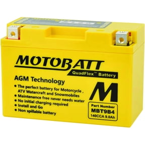 Motobatt Battery for Yamaha XT660X Supermotard 2004-2014, YZF-R6 2001; MBT9B4