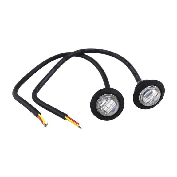 Motobilt 3/4” Clear Lens Amber LED Quarter Panel/Side Marker Light (2 pack)