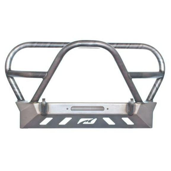Motobilt Automotive Front Bumper with Grill Hoop, Stinger for YJ / TJ /LJ, Silver