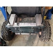 Motobilt High Clearance Rear Fender Tops for Jeep CJ/YJ, Silver, Raw Metal, 1 Piece
