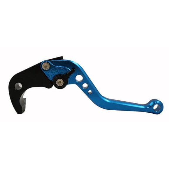 Motobrackets short adjustable BLUE brake lever for Yamaha 2005-2009 YZF R6, 2004-2009 YZF R1