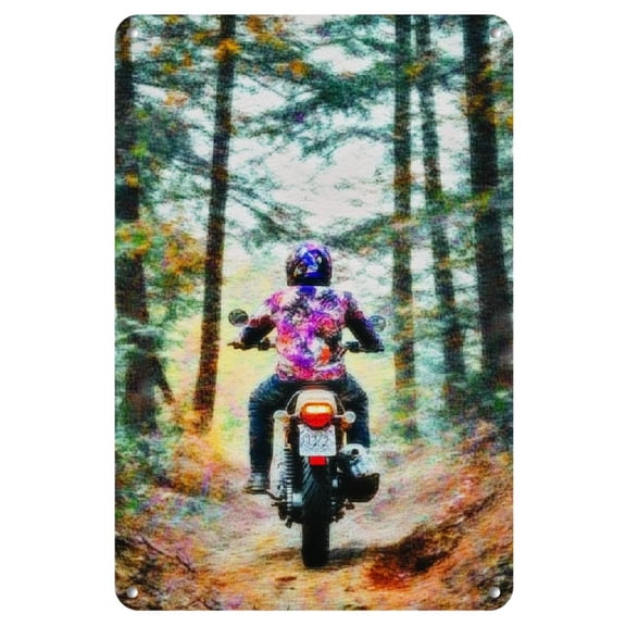 Motocross Adventure Metal Wall Art - 8x12" Inspirational Quote Iron Sign for Home & Office Decor, Perfect for Living Room, Bedroom, Bathroom, Kitchen, or Cafe