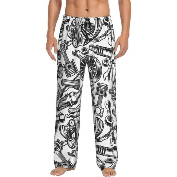 Motocross Automobile Car Parts Men'S Pajama Pants Soft Sleep Lounge Pants Pjs Bottoms With Pockets Large