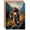 thumbnail image 1 of Motocross Bikers Racing Action for Husband Him Dad Son Brother Birthday Thank You Congratulations Blank Art Greeting Card, 1 of 3