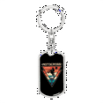 thumbnail image 1 of Motocross California Biker Stainless Steel or 18k Gold Premium Swivel Dog Tag Keychain, 1 of 10