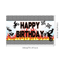 thumbnail image 1 of Motocross Design Happy Birthday Banner Fire Theme Checkered Pattern Party Decoration for Outdoor Events Birthday Celebrations Motorcycle Enthusiasts, 1 of 7